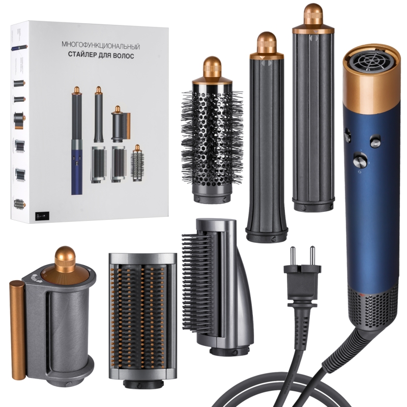 Набор Стайлер синий с золотом (6 в 1) 2.7M Набор Стайлер синий с золотом (6 в 1) 2.7M