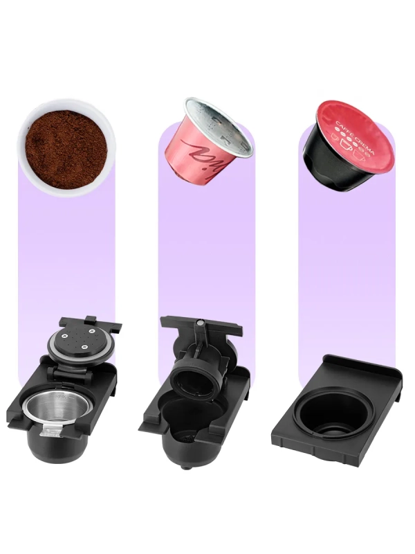 Кофеварка 3 в 1 капсульная, рожковая для кофе и чая КТ-7296