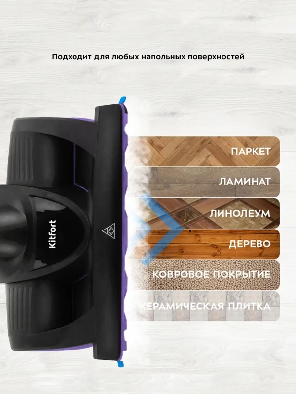 Пылесос для дома вертикальный паровой (2 в 1) КТ-535 Пылесос для дома вертикальный паровой (2 в 1) КТ-535