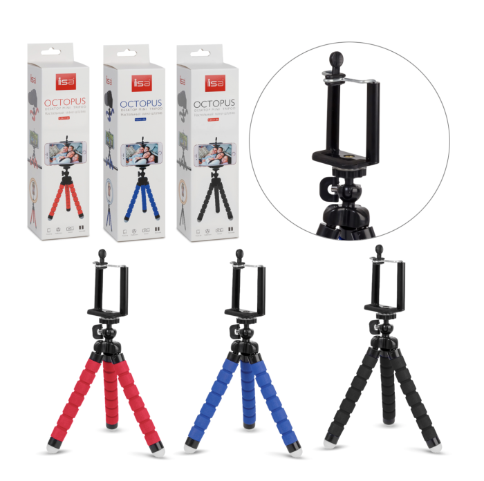 Настольный мини-штатив FLEX-01 красный Настольный мини-штатив FLEX-01 красный