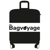 Чемодан средний 75 л (M) Bagvoyage, отдел на молнии, с расширением, кодовый замок, 4 колеса, цвет бирюзовый