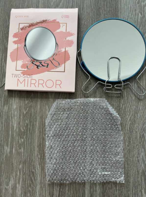 Зеркало настольное - подвесное «Круг», двустороннее, с увеличением, d зеркальной поверхности 16 см, цвет серебристый Зеркало настольное - подвесное «Круг», двустороннее, с увеличением, d зеркальной поверхности 16 см, цвет серебристый