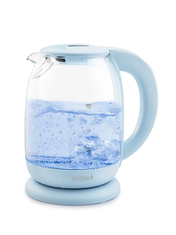 Стеклянный электрический чайник с подсветкой 1.7 л KT-640