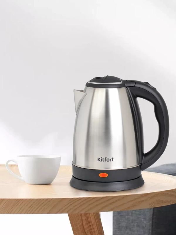 Чайник электрический металлический КТ-6158 - 1.8 л Чайник электрический металлический КТ-6158 - 1.8 л