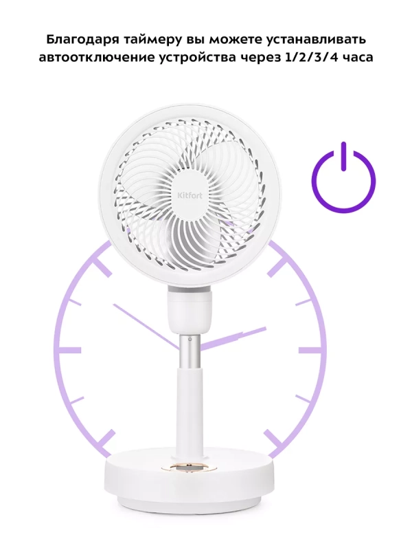Беспроводной вентилятор настольный КТ-423 (2 в 1) 10 Вт Беспроводной вентилятор настольный КТ-423 (2 в 1) 10 Вт