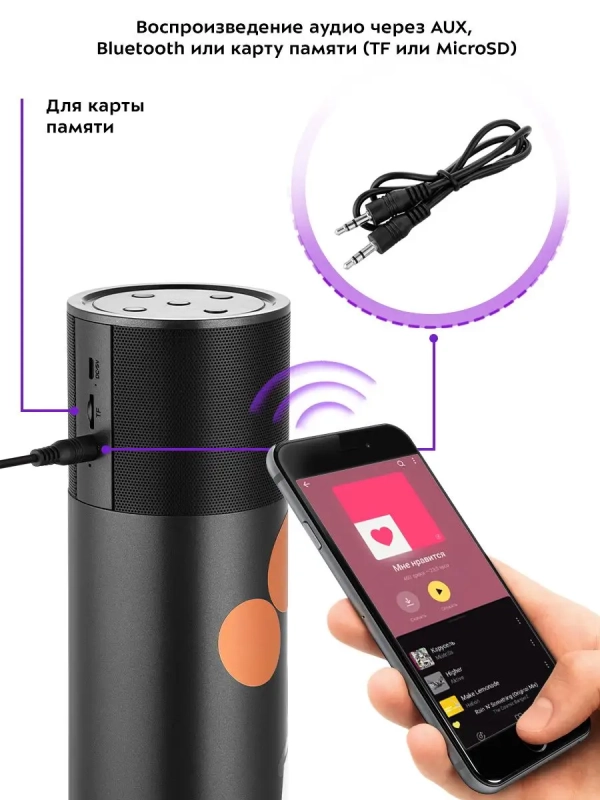 Колонка беспроводная портативная КТ-3366 - 5 Вт Колонка беспроводная портативная КТ-3366 - 5 Вт