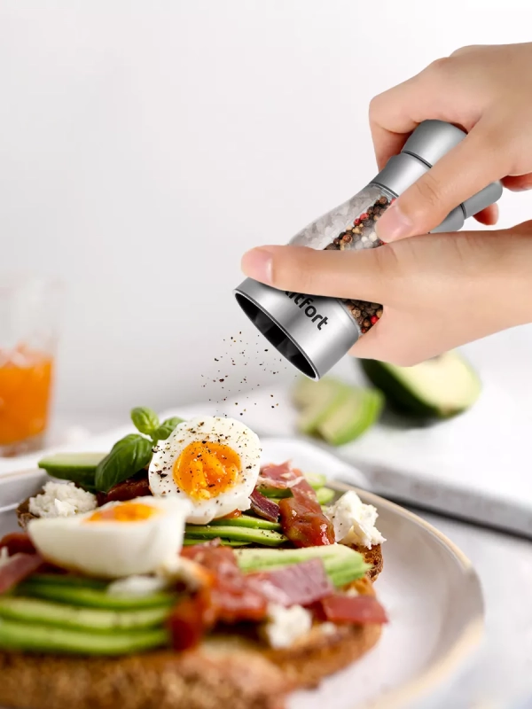 Мельница для специй ручная для соли и перца КТ-6010 Мельница для специй ручная для соли и перца КТ-6010