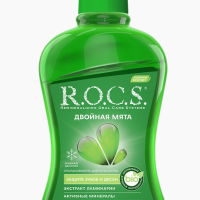 Rocs ополаскиватель для полости рта двойная мята 400 мл