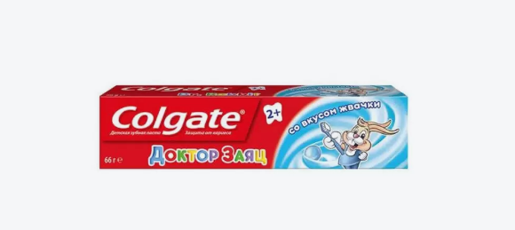 Детская зубная паста Colgate «Доктор Заяц», со вкусом жвачки, 66 мл