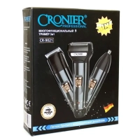 CRONIER Триммер для волос CR-9021, кол-во насадок 3(УЦЕНКА)
