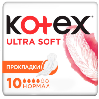 Прокладки KOTEX Ultra Soft Normal, 10шт