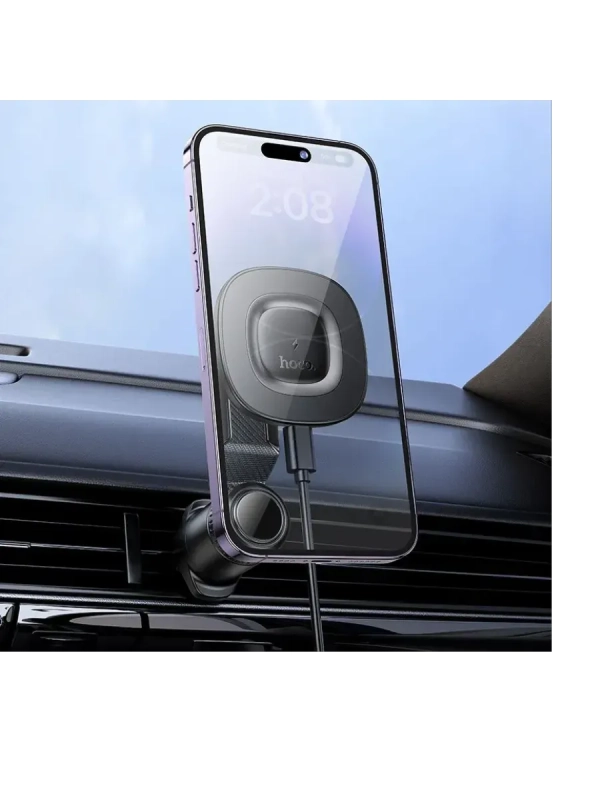 Автодержатель с беспроводной зарядкой HW30 HOCO черный