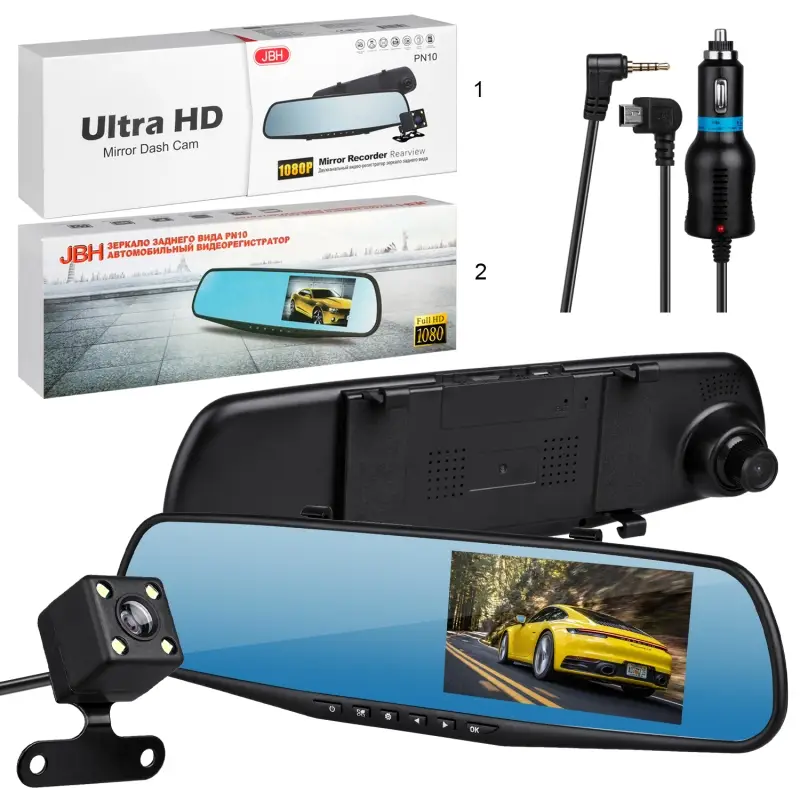 Видеорегистратор 4.3 Видеорегистратор 4.3"2 камера с Режимом помощи парковки PN10 JBH