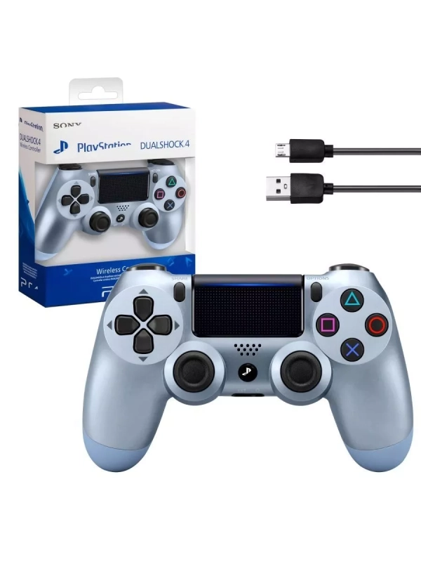 Джойстик PS4 DualShock беспроводной AA стальной синий Джойстик PS4 DualShock беспроводной AA стальной синий