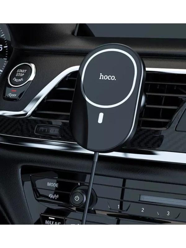 Автодержатель CA90 с беспроводной зарядкой HOCO черный Автодержатель CA90 с беспроводной зарядкой HOCO черный