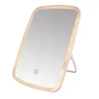 Настольное зеркало для макияжа с подсветкой ML-07 ISA розовое Настольное зеркало для макияжа с подсветкой ML-07 ISA розовое