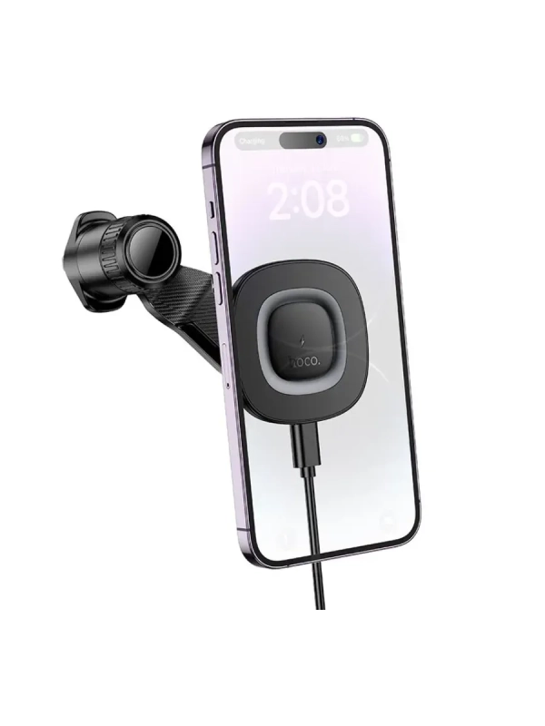 Автодержатель с беспроводной зарядкой HW30 HOCO черный
