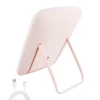 Настольное зеркало для макияжа с подсветкой ML-07 ISA розовое Настольное зеркало для макияжа с подсветкой ML-07 ISA розовое