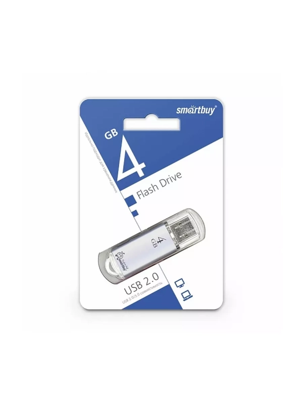 USB накопитель 4 GB Smart Buy V-Cut Silver USB накопитель 4 GB Smart Buy V-Cut Silver