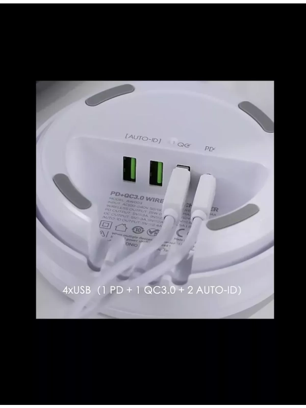 Беспроводное зарядное устройство + 3 USB + Type-C 32W AW003 LDNIO Беспроводное зарядное устройство + 3 USB + Type-C 32W AW003 LDNIO
