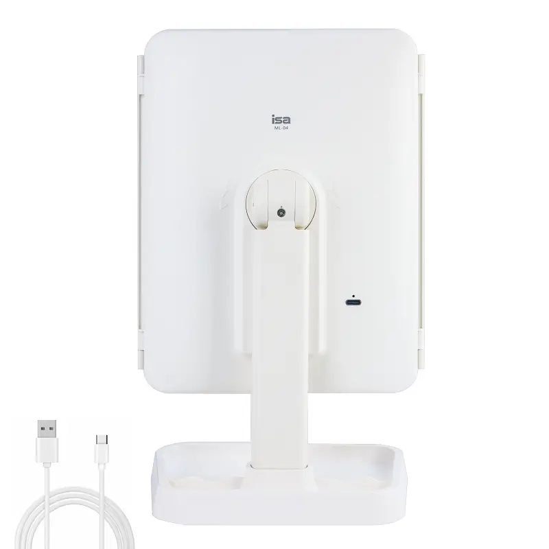 Настольное зеркало для макияжа с подсветкой ML-04 ISA белое Настольное зеркало для макияжа с подсветкой ML-04 ISA белое