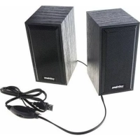 Акустическая система 2.0 SmartBuy ONE, дерево, 6 Вт, питание от USB, черная (SBA-101)/20