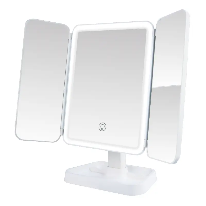 Настольное зеркало для макияжа с подсветкой ML-04 ISA белое Настольное зеркало для макияжа с подсветкой ML-04 ISA белое