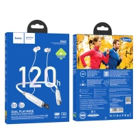 Наушники ES62 Bluetooth Sport Earphone HOCO светло-серые (с поддержкой карты Micro SD)