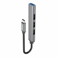 HUB HB26 Type-C на USB 3.0 + 3 USB 2.0 HOCO серый