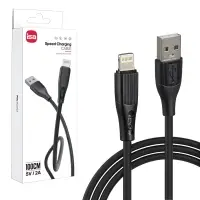Кабель X6 USB на Lightning 1m 2A ISA черный
