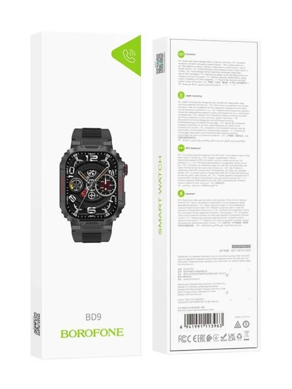 Часы smart watch BOROFONE BD9 черный Часы smart watch BOROFONE BD9 черный