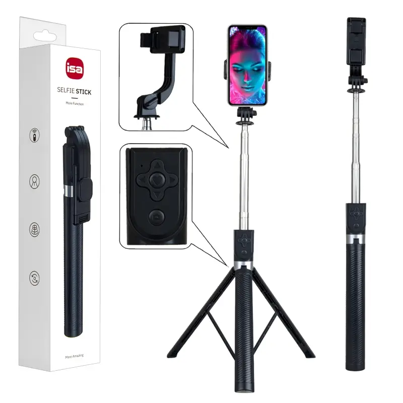 Монопод с блютуз пультом Z6 1.7m черный Монопод с блютуз пультом Z6 1.7m черный