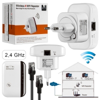 WiFi Усилитель коннектор 2.4G LV-WR03 Белый