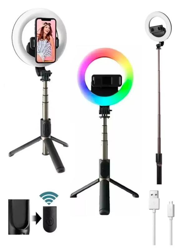 Селфи кольцо-трипод с пультом MJ07 RGB Селфи кольцо-трипод с пультом MJ07 RGB