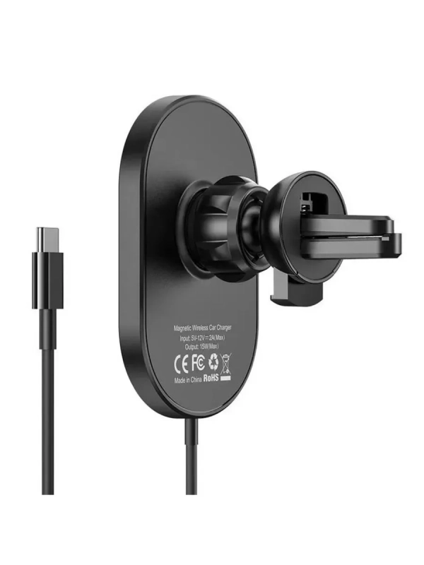 Автодержатель CA90 с беспроводной зарядкой HOCO черный Автодержатель CA90 с беспроводной зарядкой HOCO черный