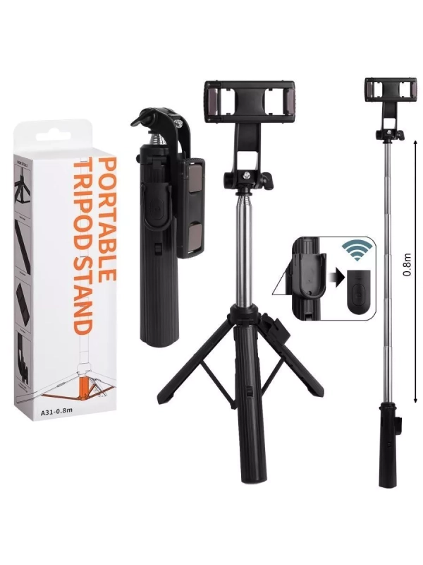 Монопод трипод A31 0.8M с Bluetooth брелком