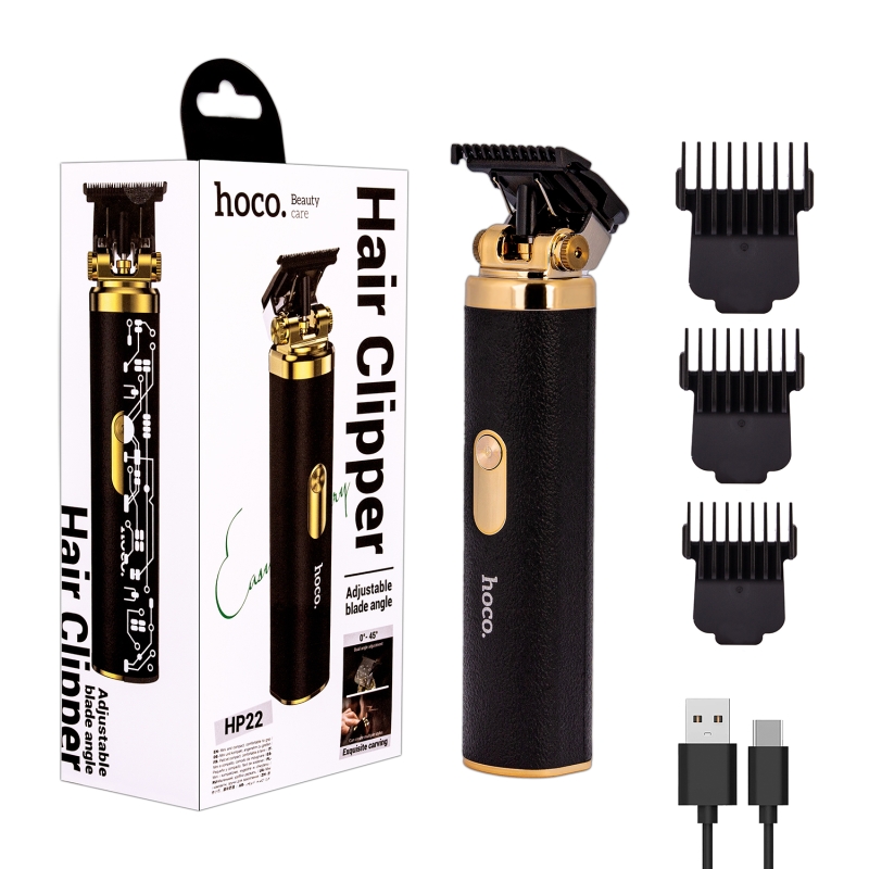 Машинка для стрижки волос Hair Clipper HP22 1200 mAh 4 насадки Hoco Черный Машинка для стрижки волос Hair Clipper HP22 1200 mAh 4 насадки Hoco Черный