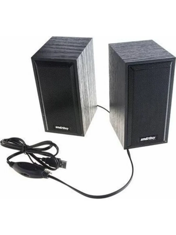 Акустическая система 2.0 SmartBuy ONE, дерево, 6 Вт, питание от USB, коричневая (SBA-102)/20