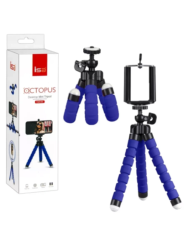 Настольный мини-штатив FLEX-01 ISA синий Настольный мини-штатив FLEX-01 ISA синий