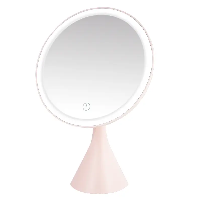 Настольное зеркало для макияжа с подсветкой ML-06 ISA розовое Настольное зеркало для макияжа с подсветкой ML-06 ISA розовое