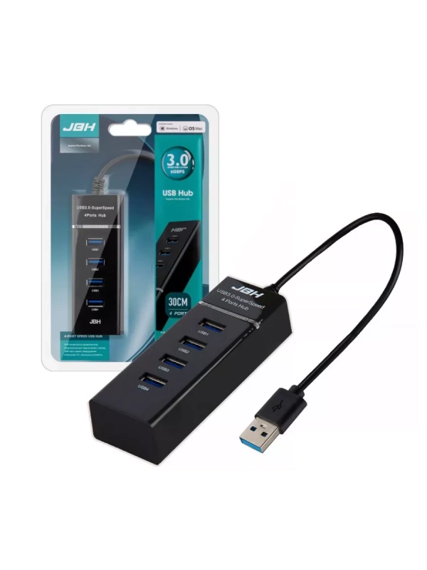 HUB USB на 4 H-02 30cm USB 2.0 JBH HUB USB на 4 H-02 30cm USB 2.0 JBH