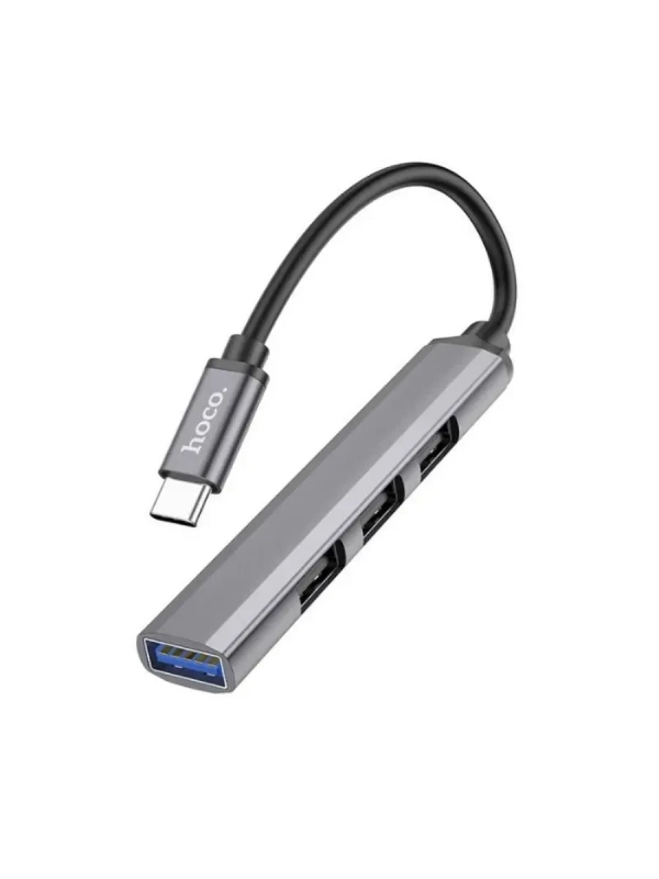 HUB HB26 на 4 USB HOCO серый HUB HB26 на 4 USB HOCO серый