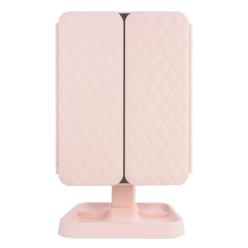 Настольное зеркало для макияжа с подсветкой ML-04 ISA розовое Настольное зеркало для макияжа с подсветкой ML-04 ISA розовое