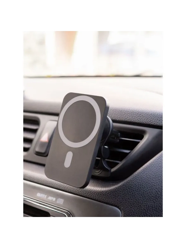 Беспроводная зарядка 15W + Автомобильный держатель магнитный черный Беспроводная зарядка 15W + Автомобильный держатель магнитный черный