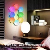Светодиодный светильник RGB Соты 12 штук с пультом управления и Wi-Fi