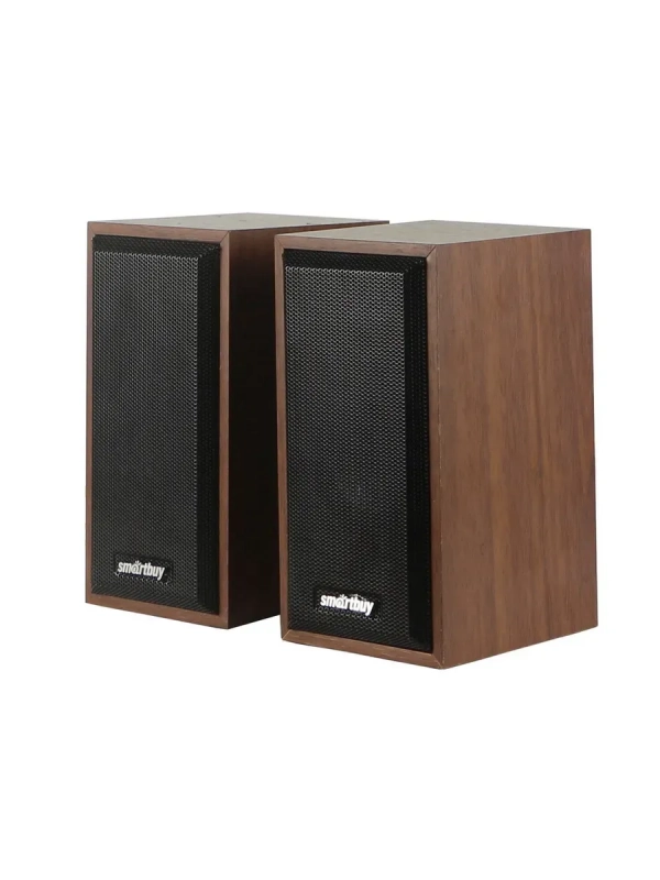 Акустическая система 2.0 SmartBuy ONE, дерево, 6 Вт, питание от USB, коричневая (SBA-102)/20