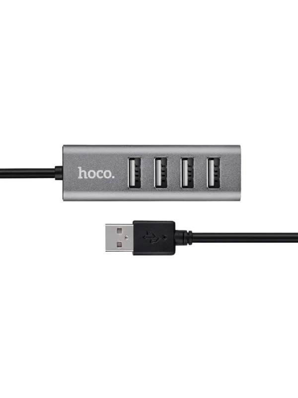 HUB HB1 на 4 USB HOCO серебро HUB HB1 на 4 USB HOCO серебро