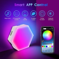 Светодиодный светильник RGB Соты 12 штук с пультом управления и Wi-Fi