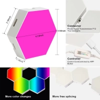 Светодиодный светильник RGB Соты 12 штук с пультом управления и Wi-Fi