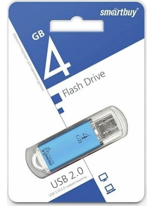 USB накопитель 4 GB Smart Buy V-Cut Blue USB накопитель 4 GB Smart Buy V-Cut Blue